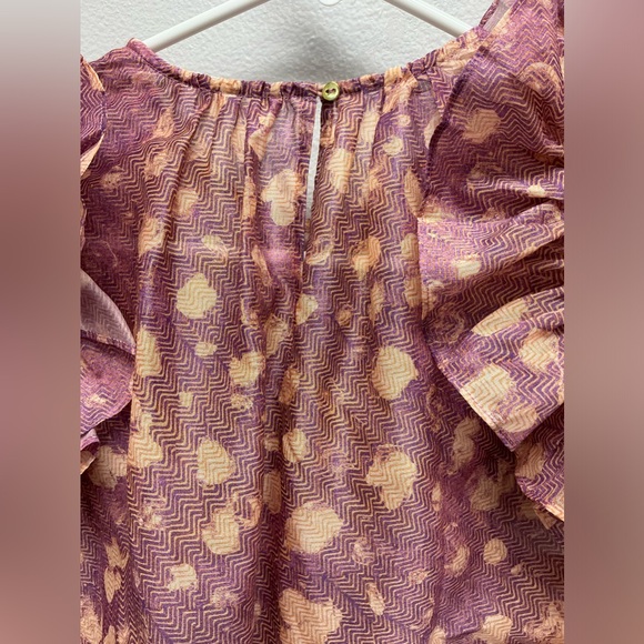 Lavender Dot Print Manon Top - Picture 6 of 7